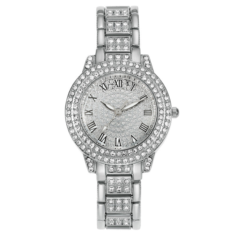 Starry Rhinestone Roman Watch