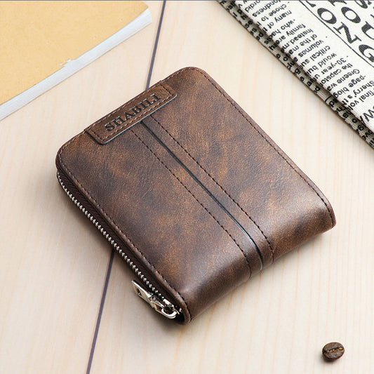 Men's Zipper Wallet – Classic PU Leatherity