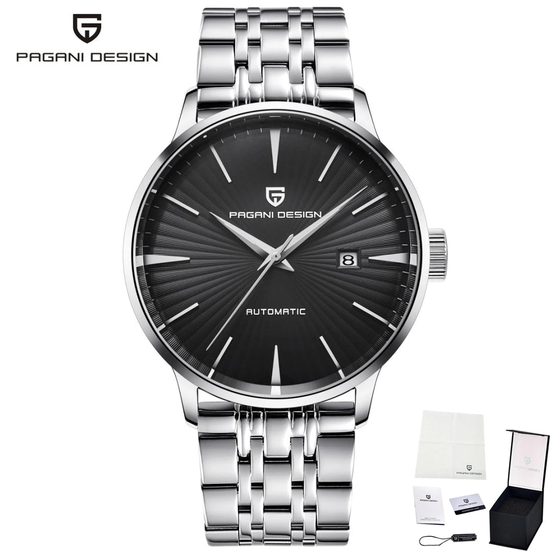 PAGANI DESIGN Classic Style Men's Mechanical Watch Seagull Movement Automatic Waterproof Business StainlessSteel Watches for Man