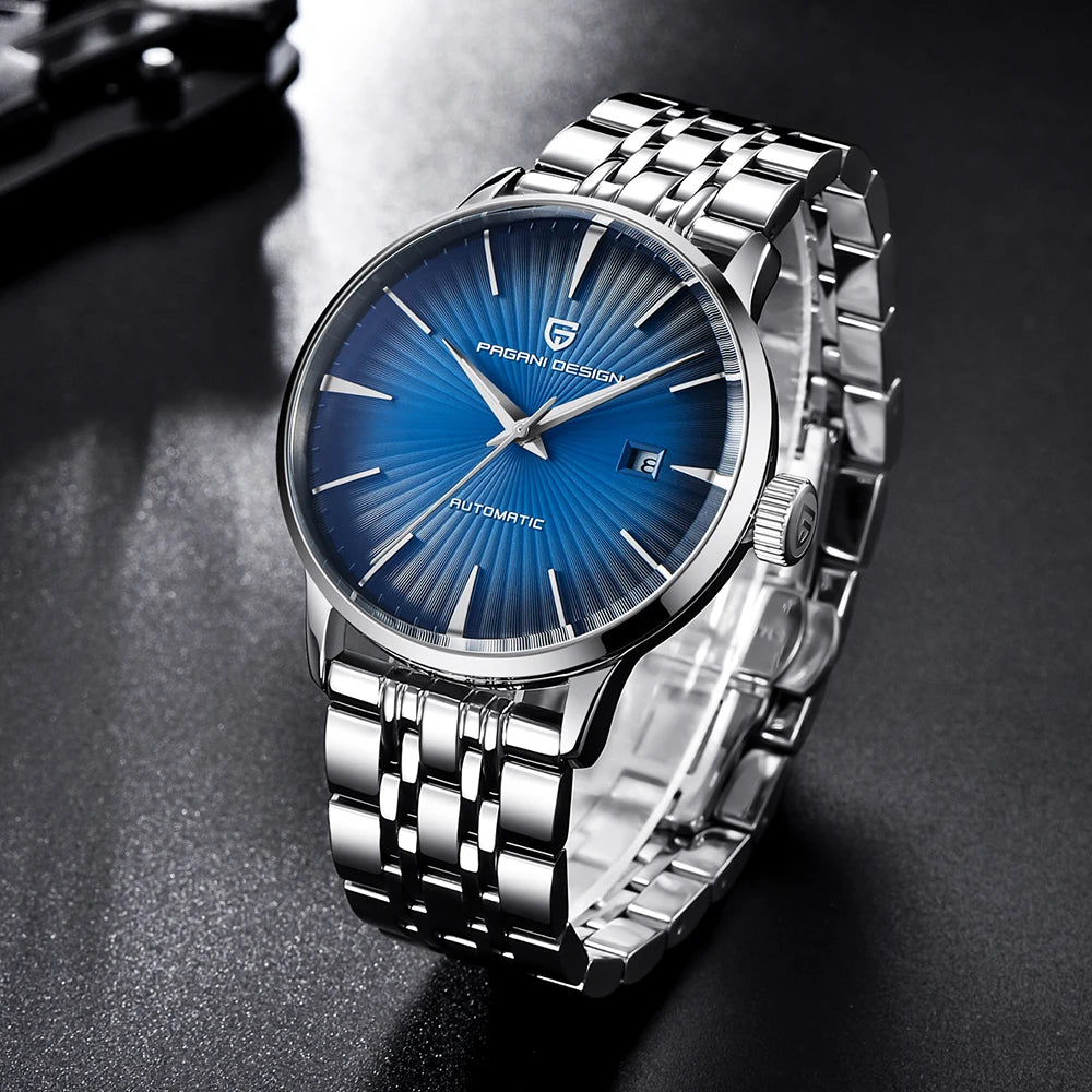 PAGANI DESIGN Classic Style Men's Mechanical Watch Seagull Movement Automatic Waterproof Business StainlessSteel Watches for Man