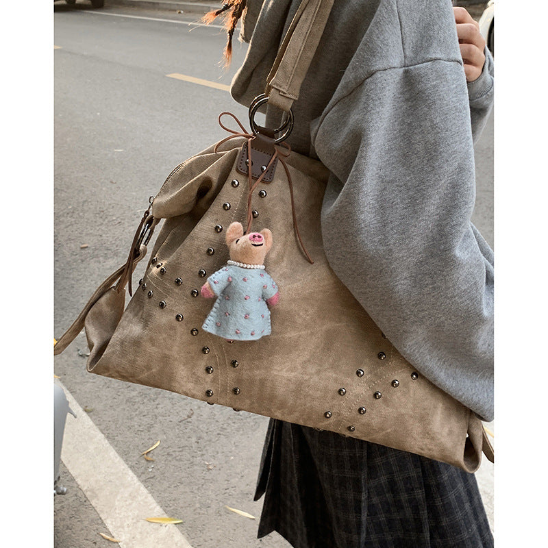 Vintage Studded Tote Bag