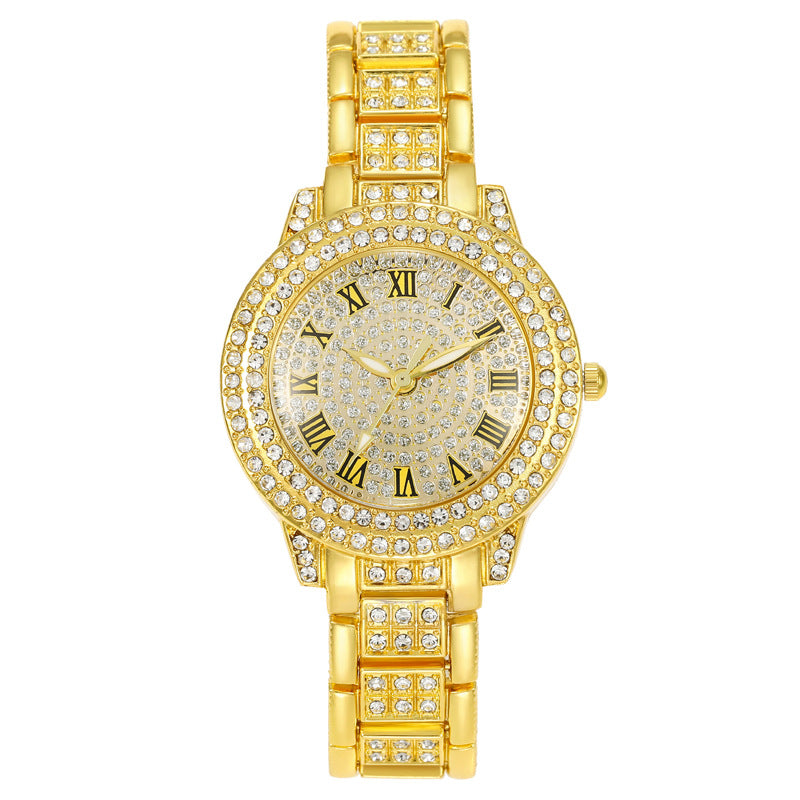 Starry Rhinestone Roman Watch